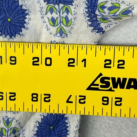 Easy Clothes Long Sleeve Button Up 100% Cotton Floral Print Made In Italy - Picture 10 of 14